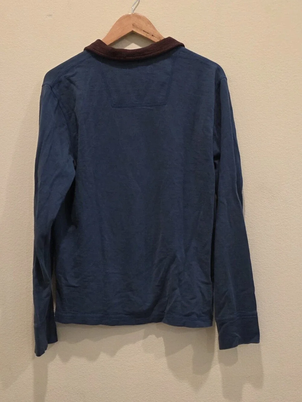 The North Face Blue Long Sleeves Shirt Polo Cotton Pullover Outdoor Gorpcore